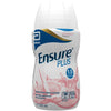 Ensure Plus strawberry flavor supplement bottle on a white background