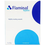 Flaminal hydro 5x15g gel packaging for slightly exuding wounds on a white background