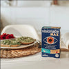 Visionace Max box on a table with food in the background