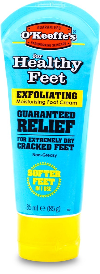 O'Keeffe's Healthy Feet Exfoliating Foot Scrub, removes dry, cracked skin, soft and smooth feet, pedicure-quality results