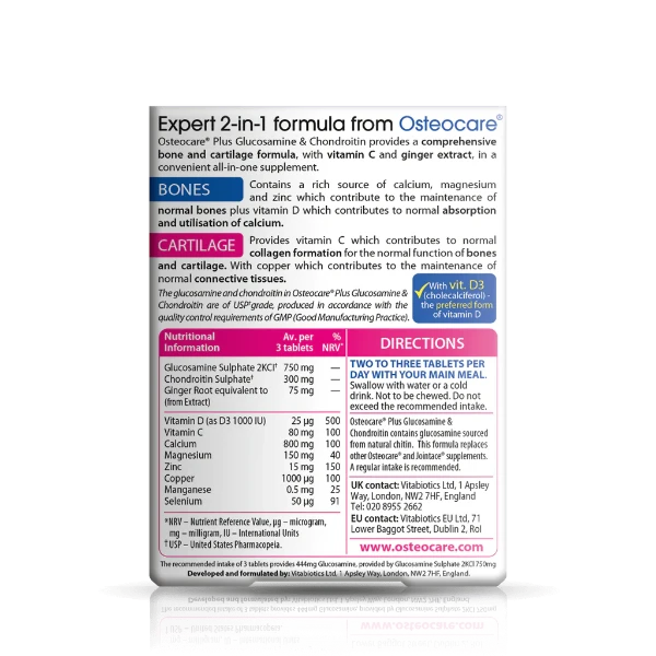 osteocare glucosamine and chondroitin