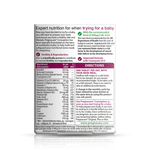 Back view of Pregnacare Conception pack showing 30 tablets, designed to support women's fertility health.