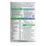Pregnacare Max back label with directions, ingredients, and full nutrient breakdown.
