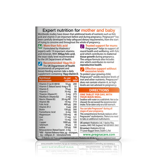 pregnacare original tablets​