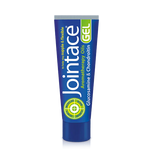 Blue tube of Jointace gel on a white background