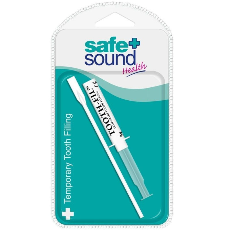 Safe+Sound Health temporary tooth filling kit in packaging on a white background