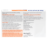Sudafed congestion and headache relief capsules packaging back side