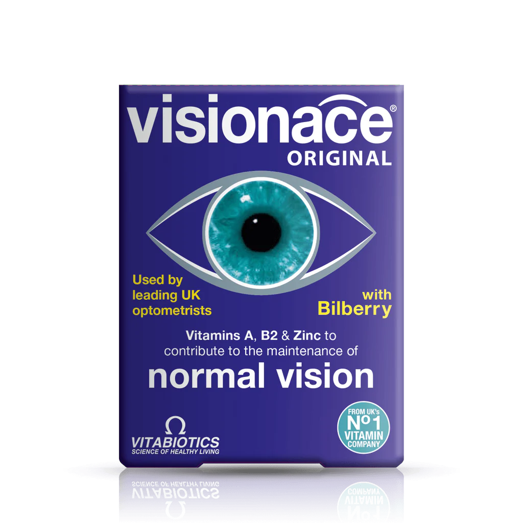 Front view of Visionace Original box – eye and vision health supplement