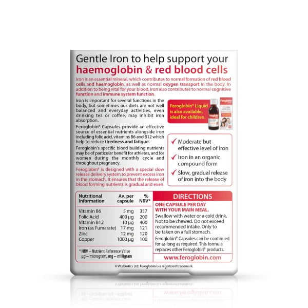 vitabiotics feroglobin b12 back side of the box