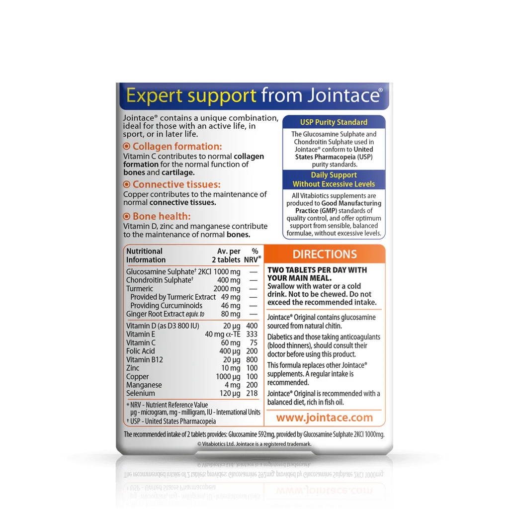 vitabiotics jointace original 30 tablets back pack