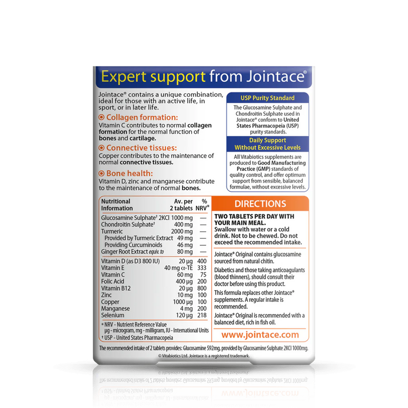 vitabiotics jointace original 30 tablets back pack