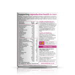 Wellman Conception 30 tablets back view, with details on nutrients for fertility support and overall reproductive health.