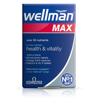 Wellman Max supplement package on a white background