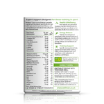Wellman Sport supplement back view with details on dosage, ingredients, and usage instructions.