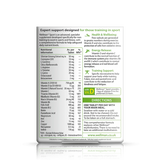 Wellman Sport supplement back view with details on dosage, ingredients, and usage instructions.