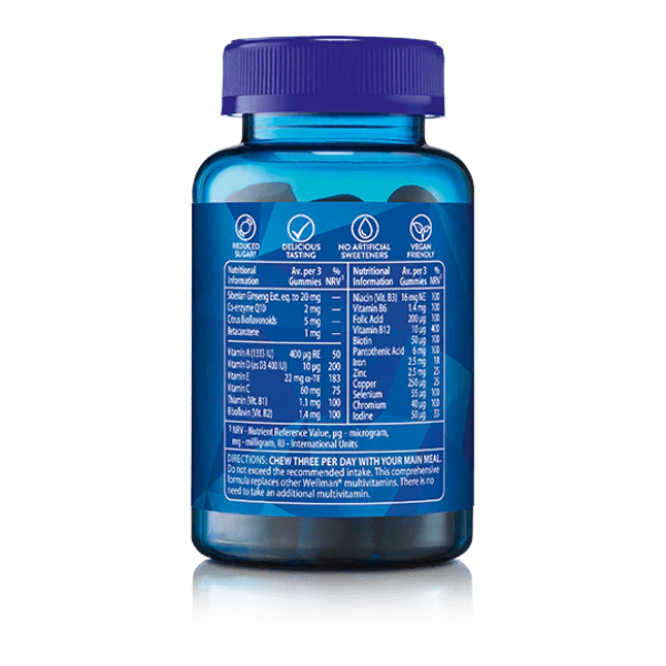 vitabiotics wellman multivitamin gummies back
