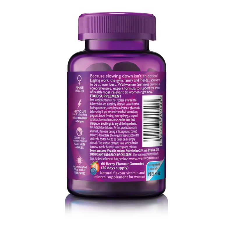Vitabiotics Wellwoman Multivitamin 60 Gummies back
