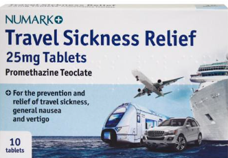 NUMARK TRAVEL SICKNESS TABS 25MG 10's - Instant Pharmacy